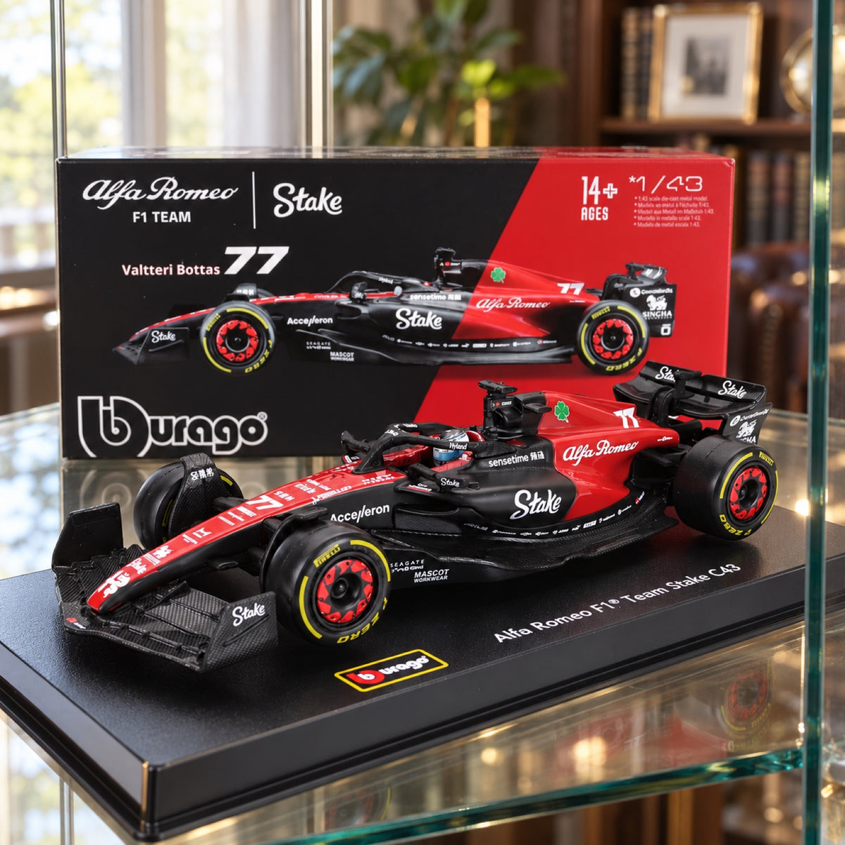 Machetă Alfa Romeo F1 C43 Bburago #77 Valtteri Bottas 2023 1:43 – Signature – fotografie ilustrativă (AI)
