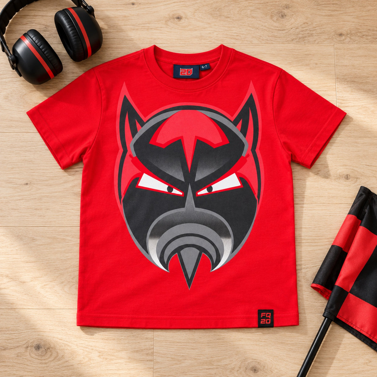 Tricou pentru copii Fabio Quartararo – roșu – fotografie ilustrativă (AI)
