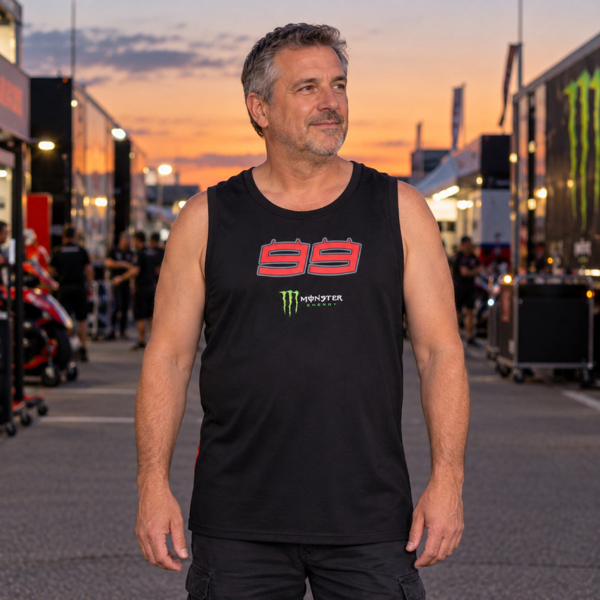 Jorge Lorenzo 99 Tank Top – Black – illustrative photo (AI)