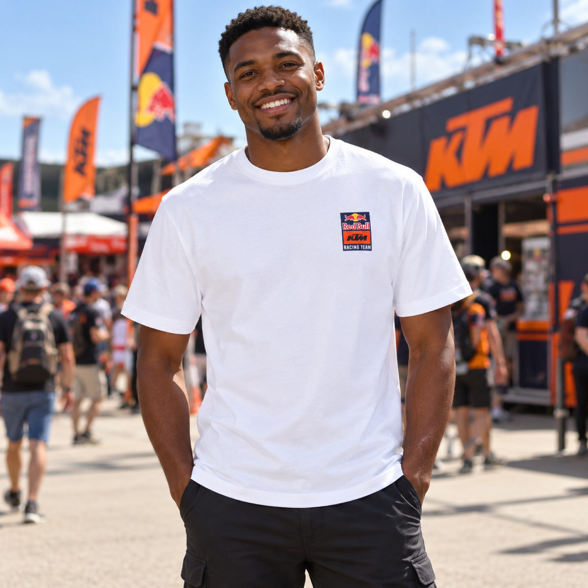KTM Red Bull KTM Logo T-Shirt – White – illustrative photo (AI)