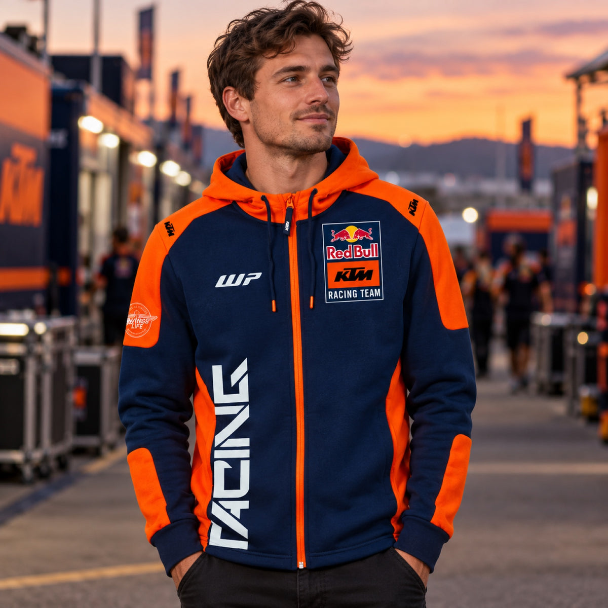 Geacă de echipă KTM Red Bull Racing – fotografie ilustrativă (AI)