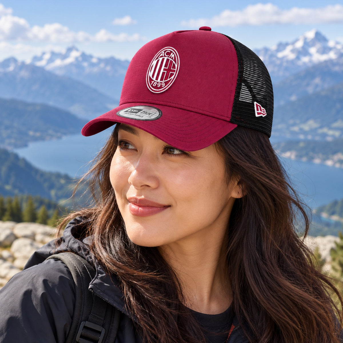 Șapcă cu plasă AC Milan EF cu logo – fotografie ilustrativă (AI)
