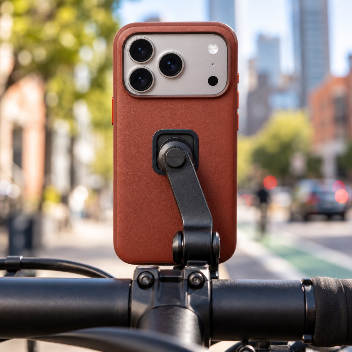 Peak Design Everyday Case Slimlink iPhone 18 Pro Max – Redwood Clarino – fotografie ilustrativă (AI)