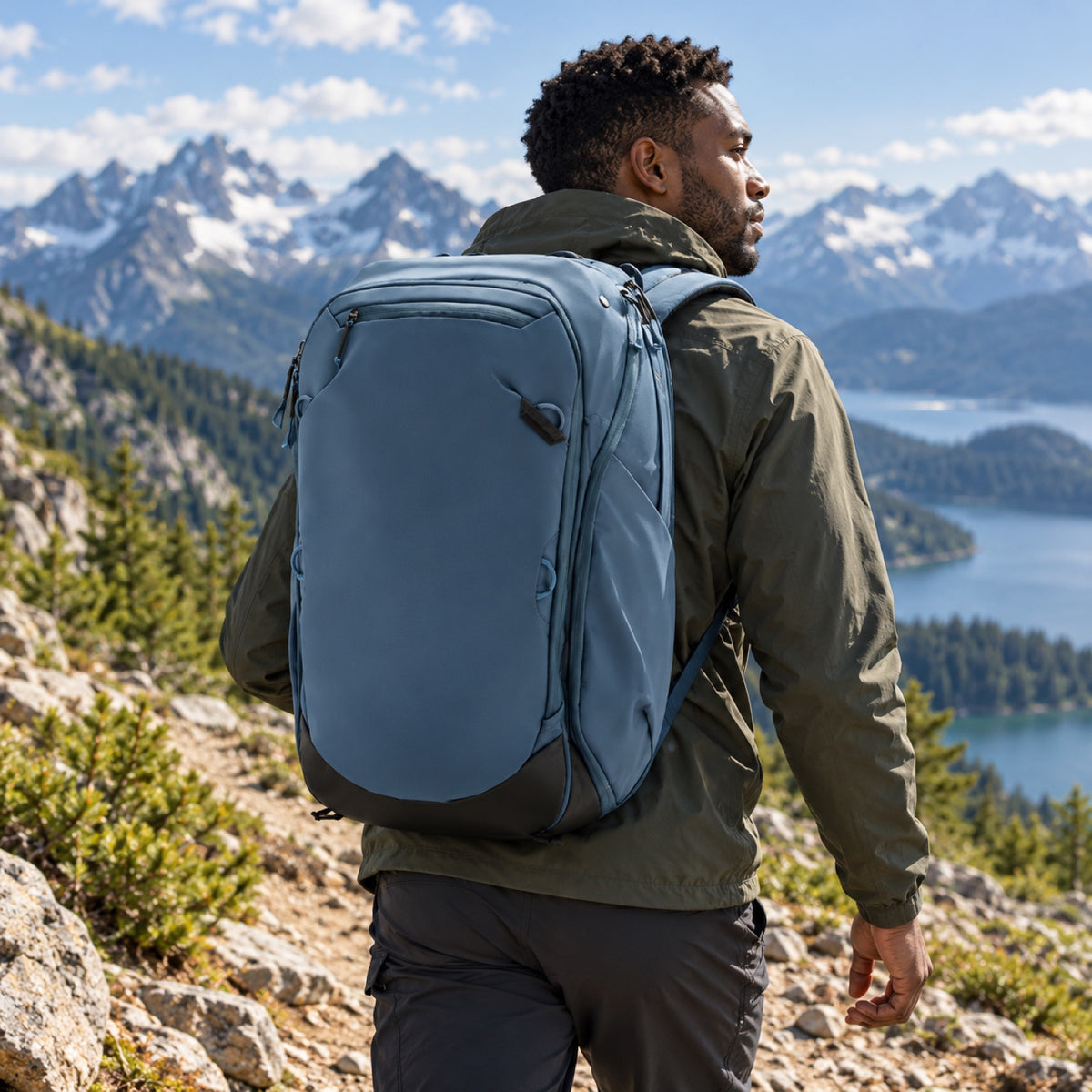 Peak Design Travel Backpack 45L v2 – Ocean – fotografie ilustrativă (AI)