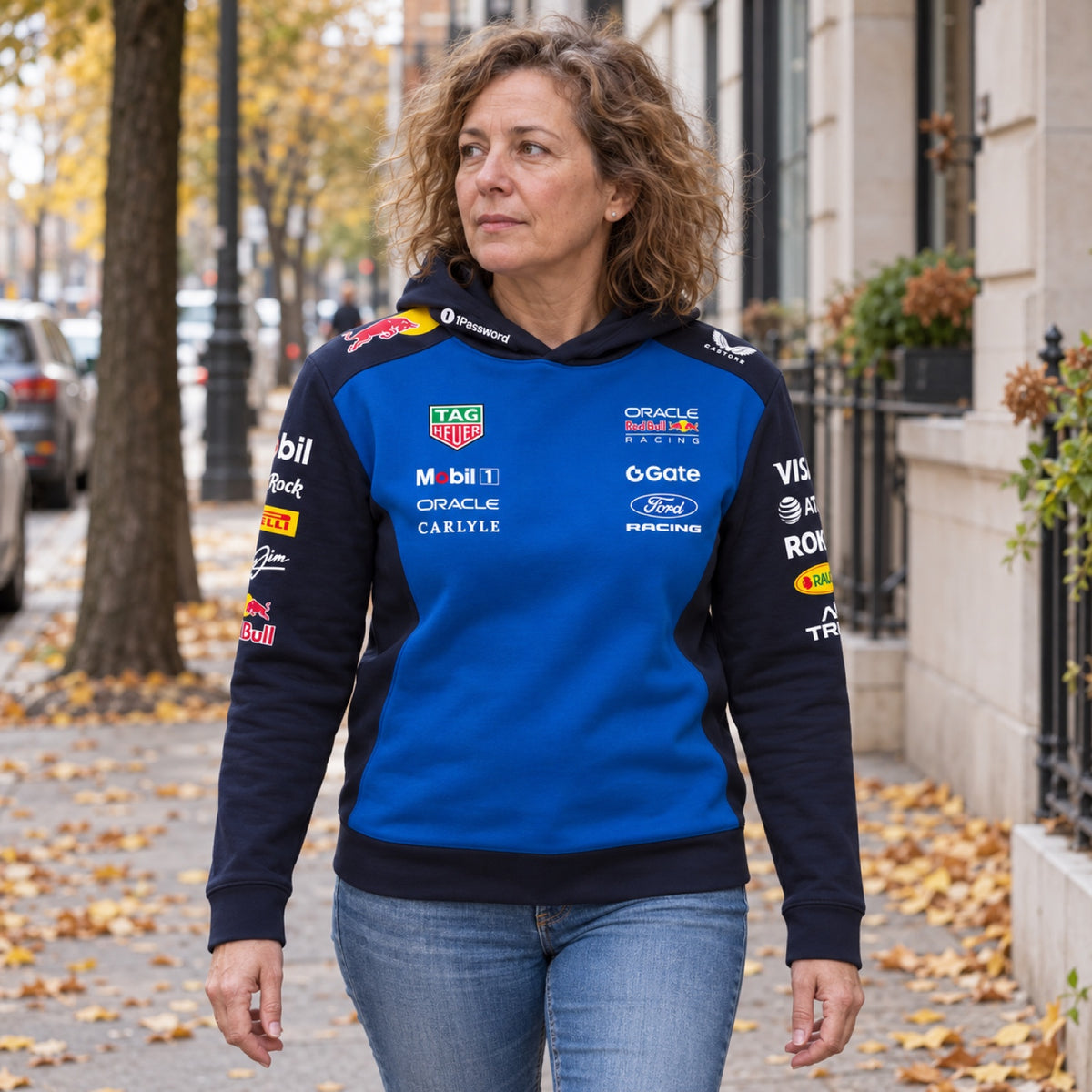 Oracle Red Bull Racing Team Hoodie with Sponsor Logos – ilustrační foto 2 (AI)