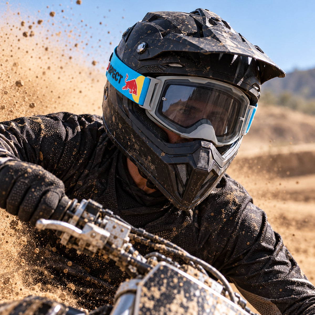 Red Bull Spect STRIVE Motocross Goggles – Grey with Smoke Lens – illustrative photo (AI)
