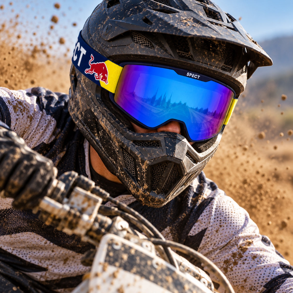 Red Bull Spect TORP Snowcross Goggles – Blue with Blue Lens – illustrative photo (AI)