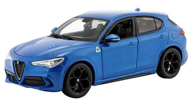 Machetă Alfa Romeo Stelvio Q4 Quadrifoglio 1:24 albastră