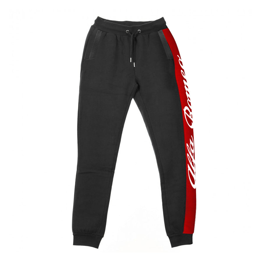 Pantaloni de trening Alfa Romeo cu logo AR gri închis