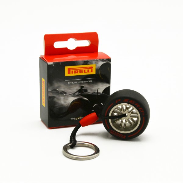 F1 Tech Pirelli TYRE 18 keyring red