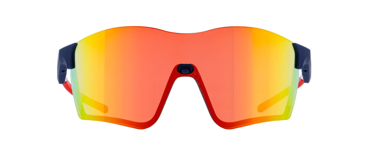 Red Bull Spect FUSE sunglasses blue with mirrored brown lens