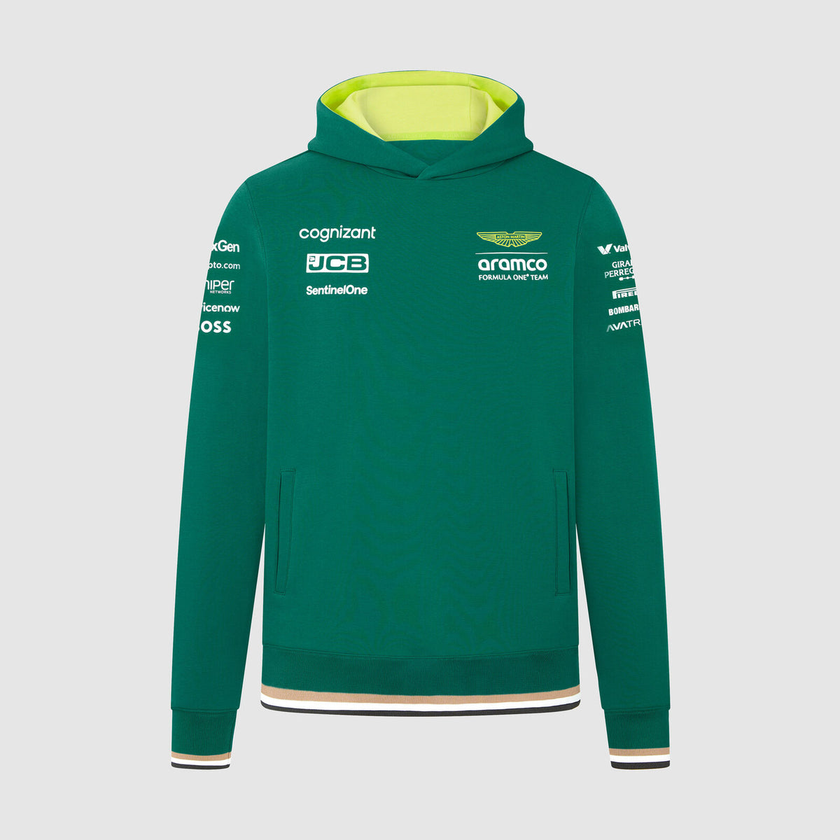 Hanorac de echipă cu glugă Aston Martin F1 Team verde