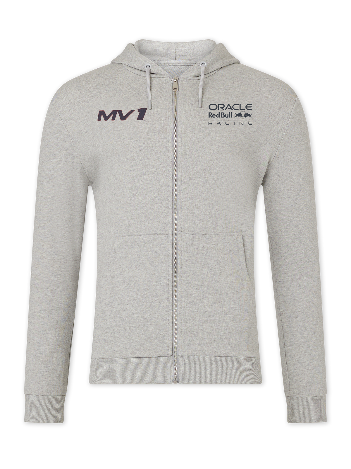Max Verstappen sweatshirt - Red Bull Racing F1 HELMET, grey, zip-up