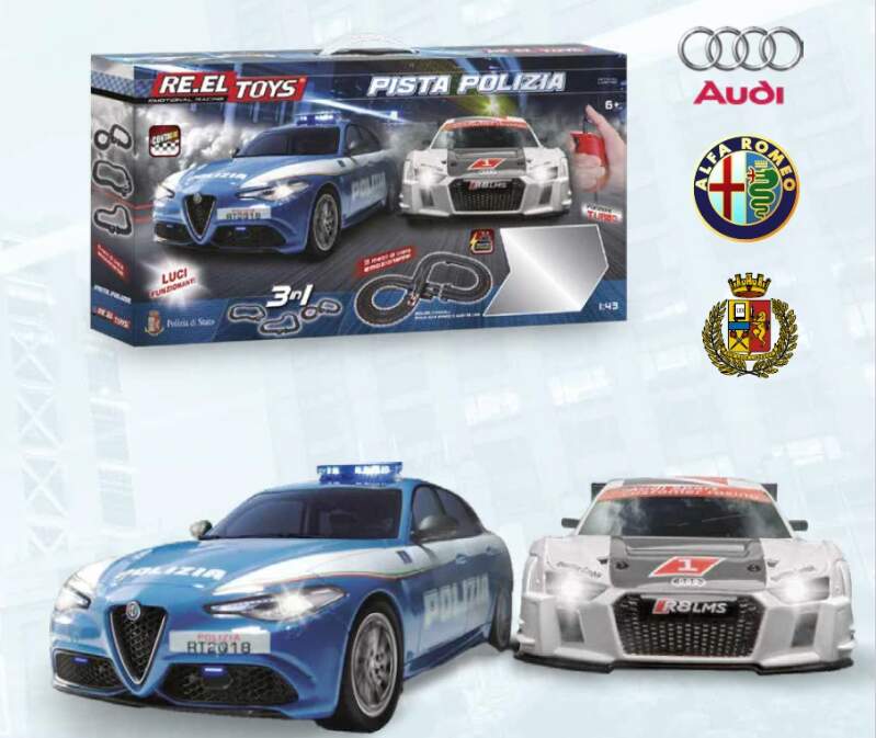 Pistă PISTA Alfa Romeo Polizia - Audi 1:43