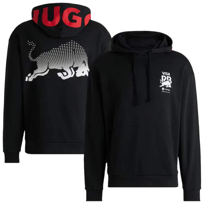 HUGO – Visa Cash App RB casual sweatshirt with BULL motif black