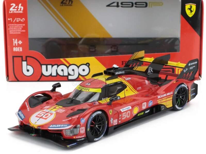 Machetă BBurago Ferrari 499P #50 Winner Le Mans 2024