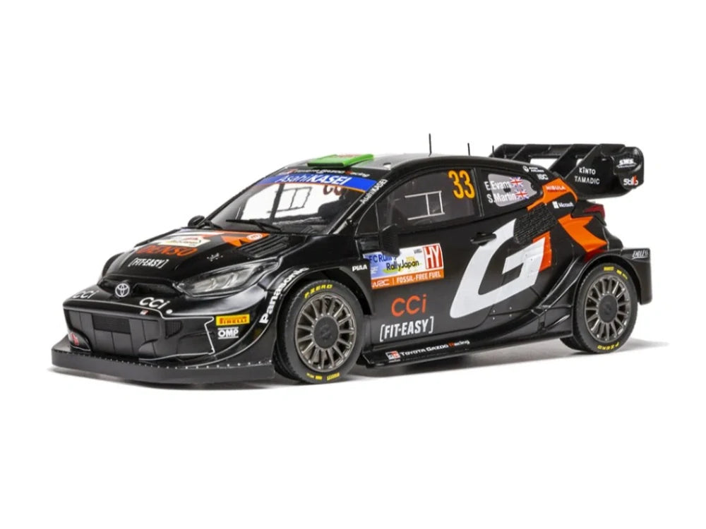 Machetă Ixo Toyota GR Yaris Rally1 Hybrid #33 Evans 1:18 – Rally Japan 2024