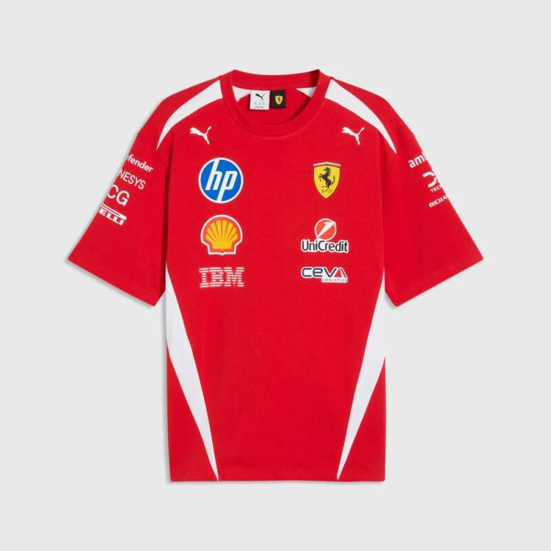 Tricou Scuderia Ferrari F1 cu logo-urile sponsorilor x Puma - ediția DRIVERS