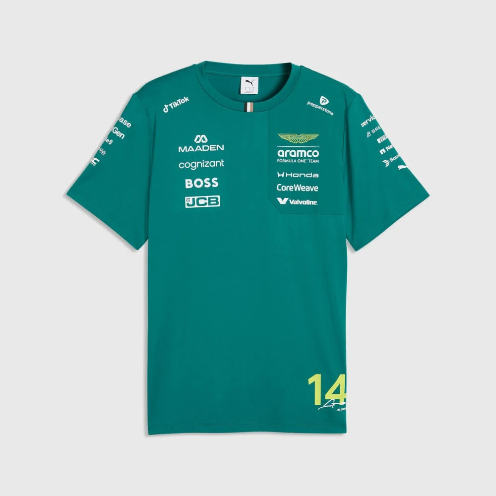 Aston Martin F1 Team Fernando Alonso #14 T-Shirt 2026 – Green