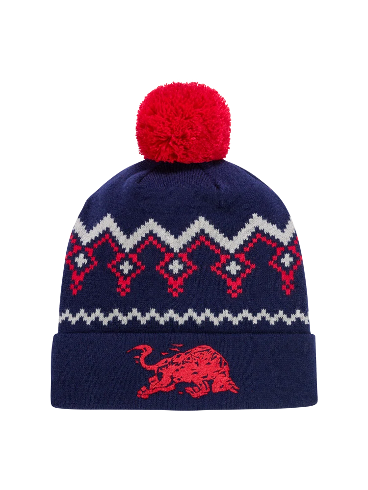 Căciulă cu pompon Red Bull Ring cu logo – ediție de Crăciun
