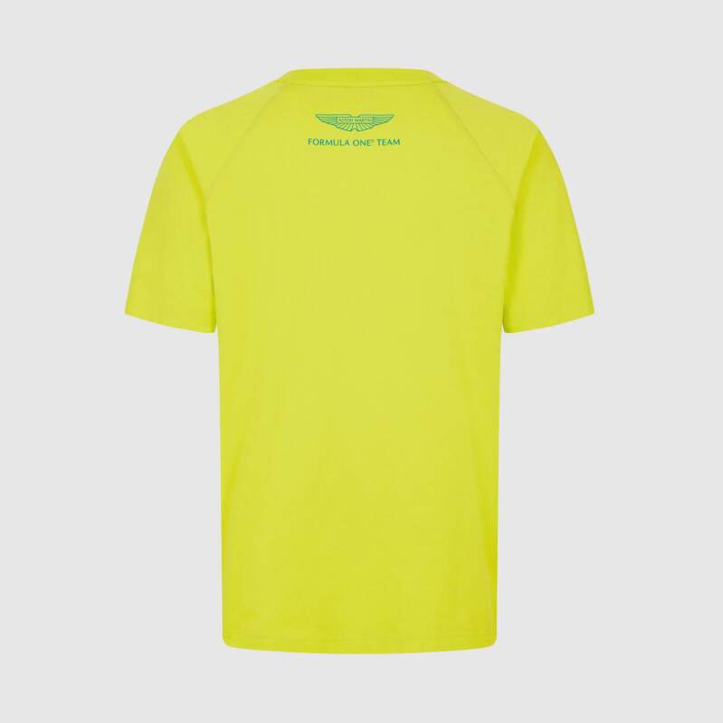 Tricou casual Aston Martin F1 Team LOGO galben deschis