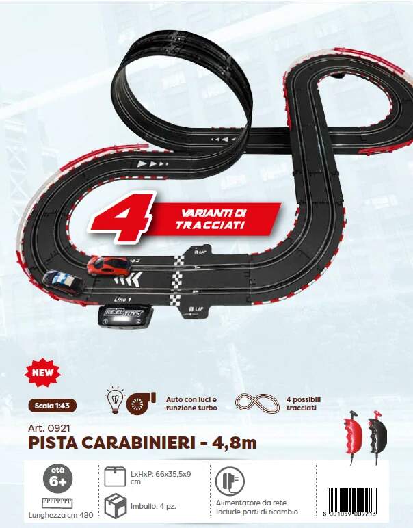 Pistă PISTA Alfa Romeo Carabinieri - Bugatti 1:43