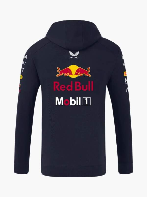 Hanorac de echipă cu glugă Oracle Red Bull Racing cu logo-urile sponsorilor