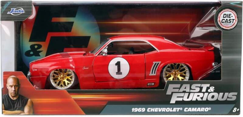 Machetă Furios și iute Chevrolet Camaro #1 1:24 roșie