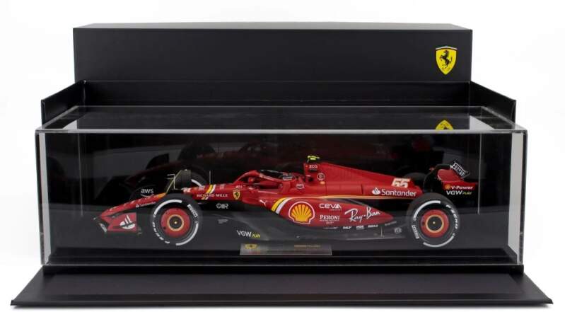 Machetă LookSmart Scuderia Ferrari SF-24 C. Sainz Australia GP 2024 1:18 Winner