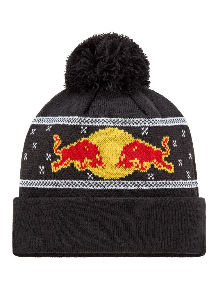 Căciulă cu pompon Oracle Red Bull Racing cu logo – ediție de Crăciun