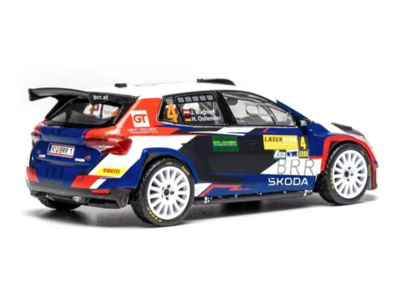 Machetă IXO Škoda Fabia Rally2 - Lavanttal Rally 2024 #4 Wagner - Ostlender