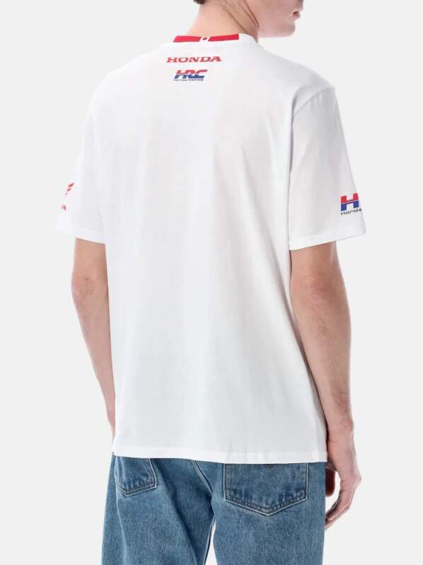 HRC Honda white fan T-shirt with large logo