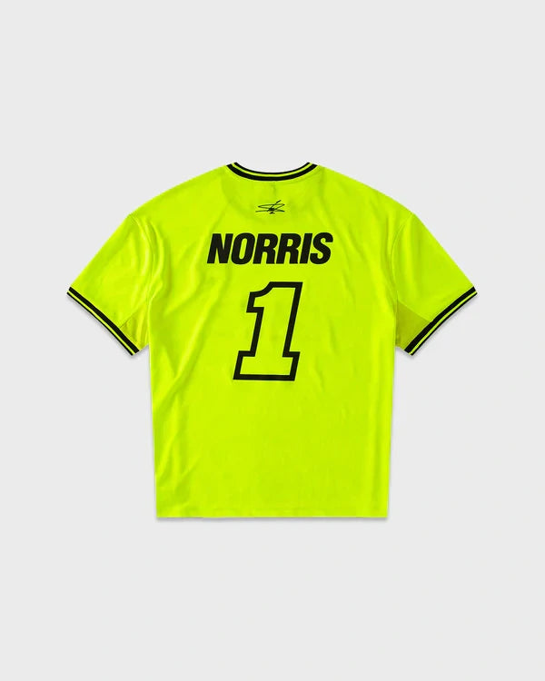 Tricou Lando Norris LN4 GRANDSTAND #1 – galben neon