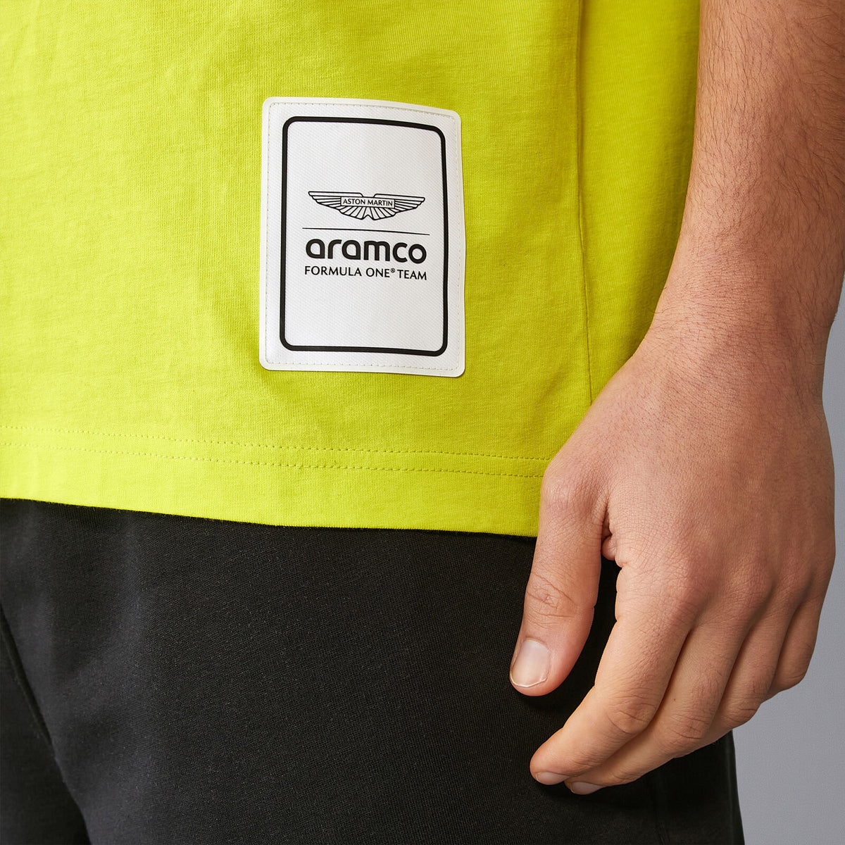 Tricou casual Aston Martin F1 Team LOGO galben deschis