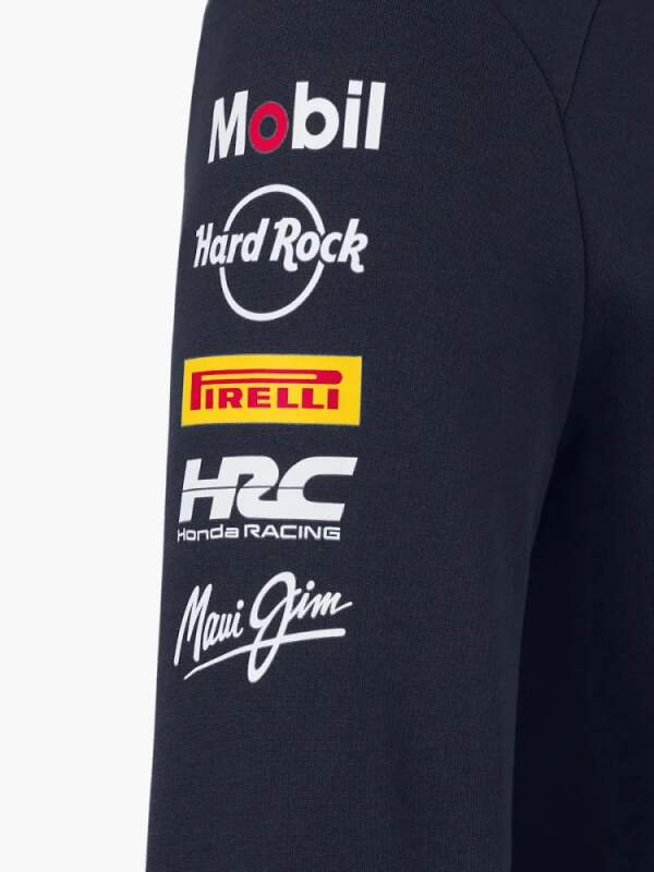 Hanorac de echipă cu glugă Oracle Red Bull Racing cu logo-urile sponsorilor