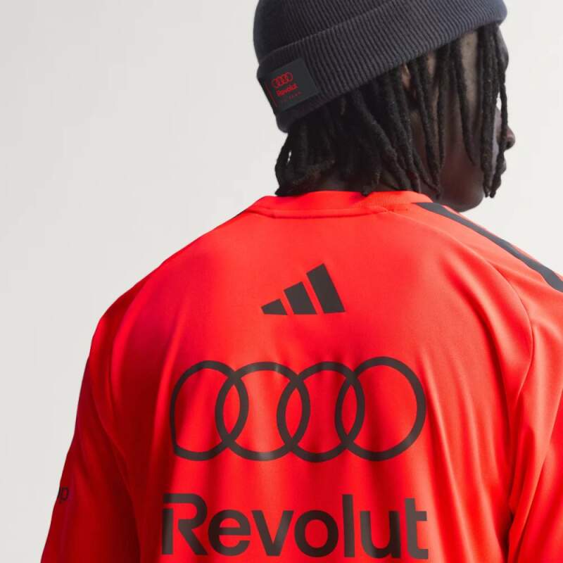 Tricou Audi Revolut F1 roșu cu logo-urile sponsorilor x Adidas - ediție de echipă