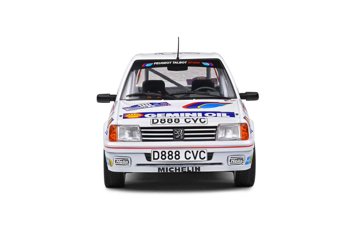 Machetă Solido Peugeot 205 GTI Colin McRae 1:18 Lombard Rally 1988