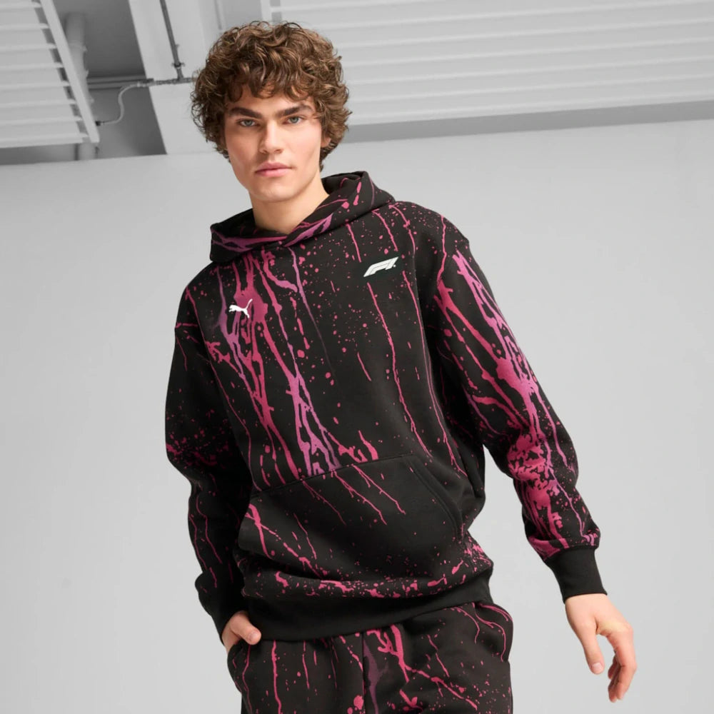 Hanorac Puma Formula 1 Splash – negru/roz