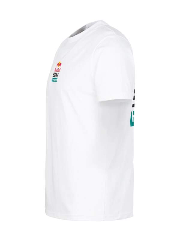 Tricou pentru fani Red Bull Bora Hansgrohe alb cu logo
