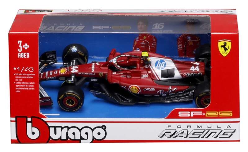 Model Scuderia Ferrari SF-25 BBurago #44 Lewis Hamilton 2025