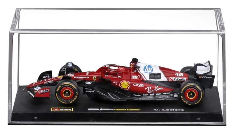 Machetă Scuderia Ferrari SF-25 BBurago #16 Charles Leclerc 2025 1:43 Signature