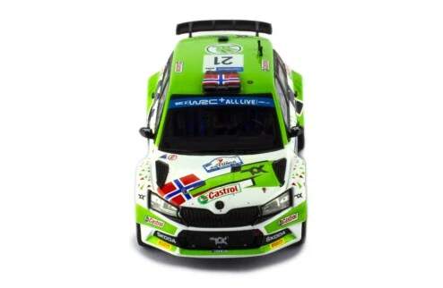 Machetă IXO Škoda Fabia Rally2 EVO #21 A.Mikkelsen - T.Eriksen Rally Estonia 2022