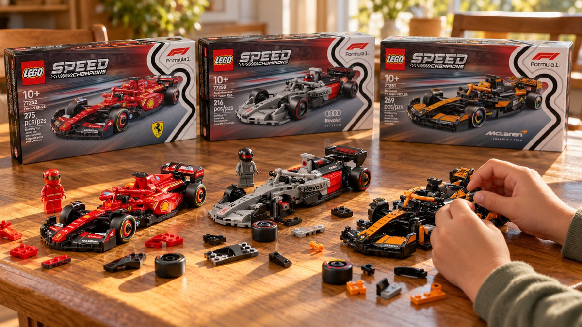 LEGO și motorsport: seturile Speed Champions, Technic și F1 – prezentare – imagine ilustrativă generată cu AI