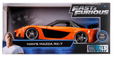 Machetă Fast & Furious Mazda RX-7 Tokyo Drift 1:24 cu figurină