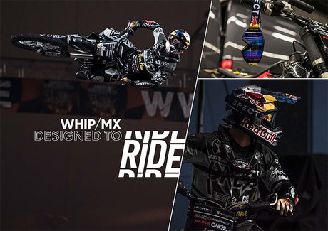 Ochelari de motocros Red Bull Spect WHIP albi cu lentile transparente