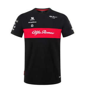 Tricou de echipă pentru copii Alfa Romeo F1 Team negru – 164 CM