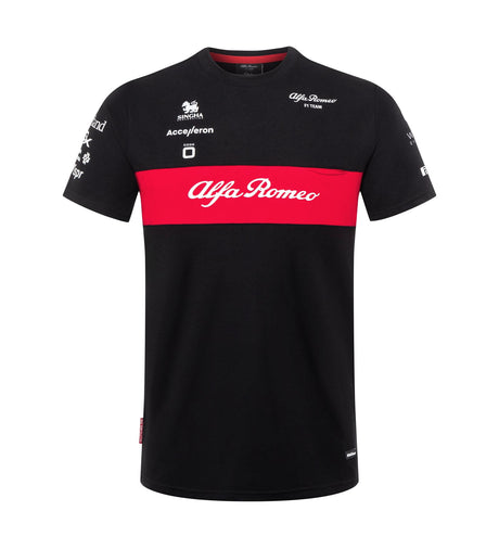 Tricou de echipă pentru copii Alfa Romeo F1 Team negru – 164 CM