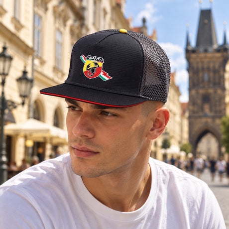 Abarth Corse Flat Peak Cap – Grey – illustrative photo (AI)