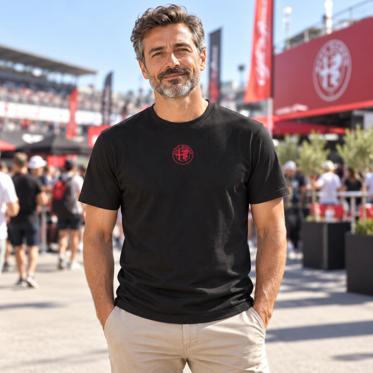 Alfa Romeo DNA T-Shirt with Red Details – S – illustrative photo (AI)