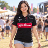 Alfa Romeo F1 Team Women's Team Polo – Black – illustrative photo (AI)